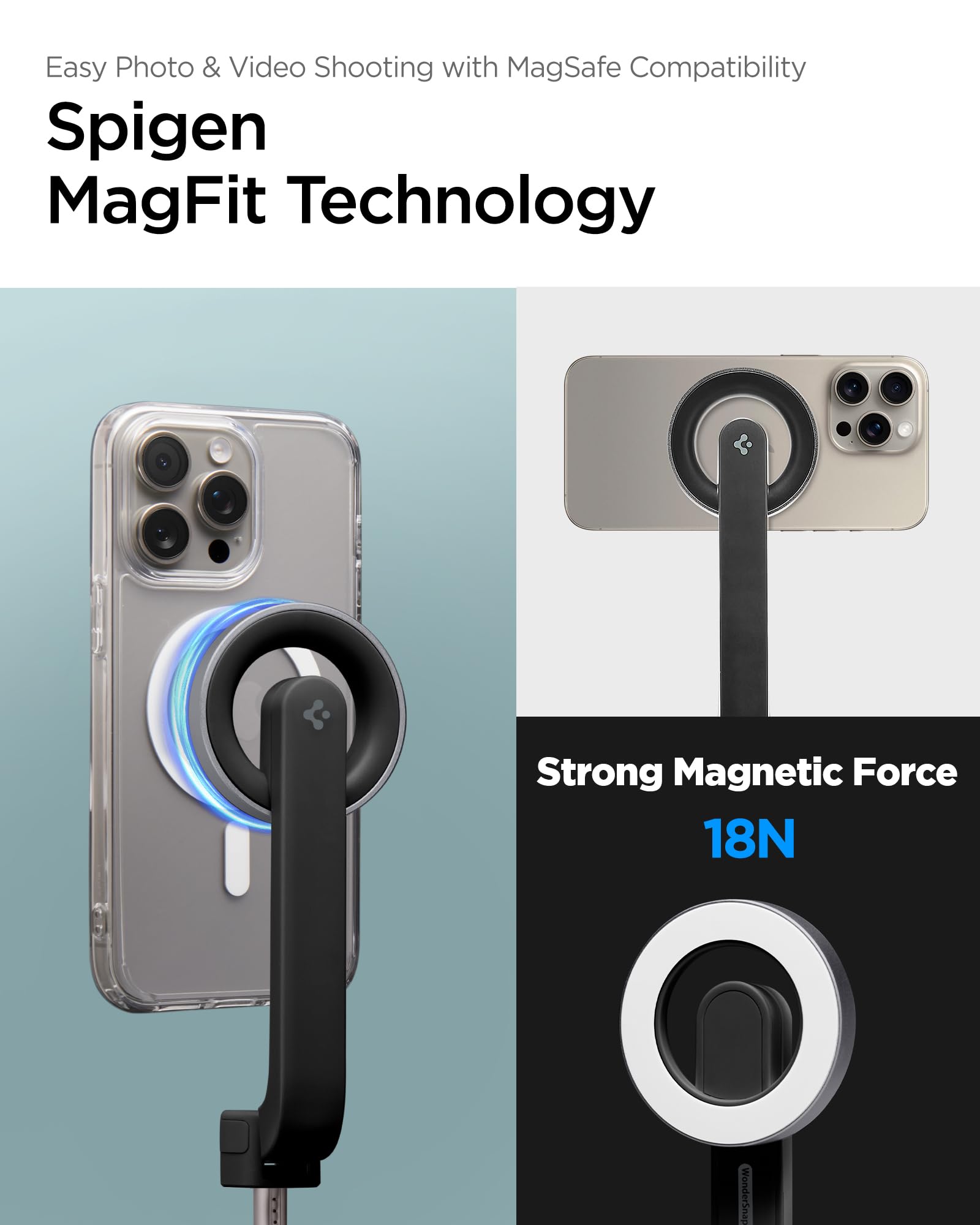 Amazon | SpigenSpigen ワンダースナップ マグフィット 自撮り棒